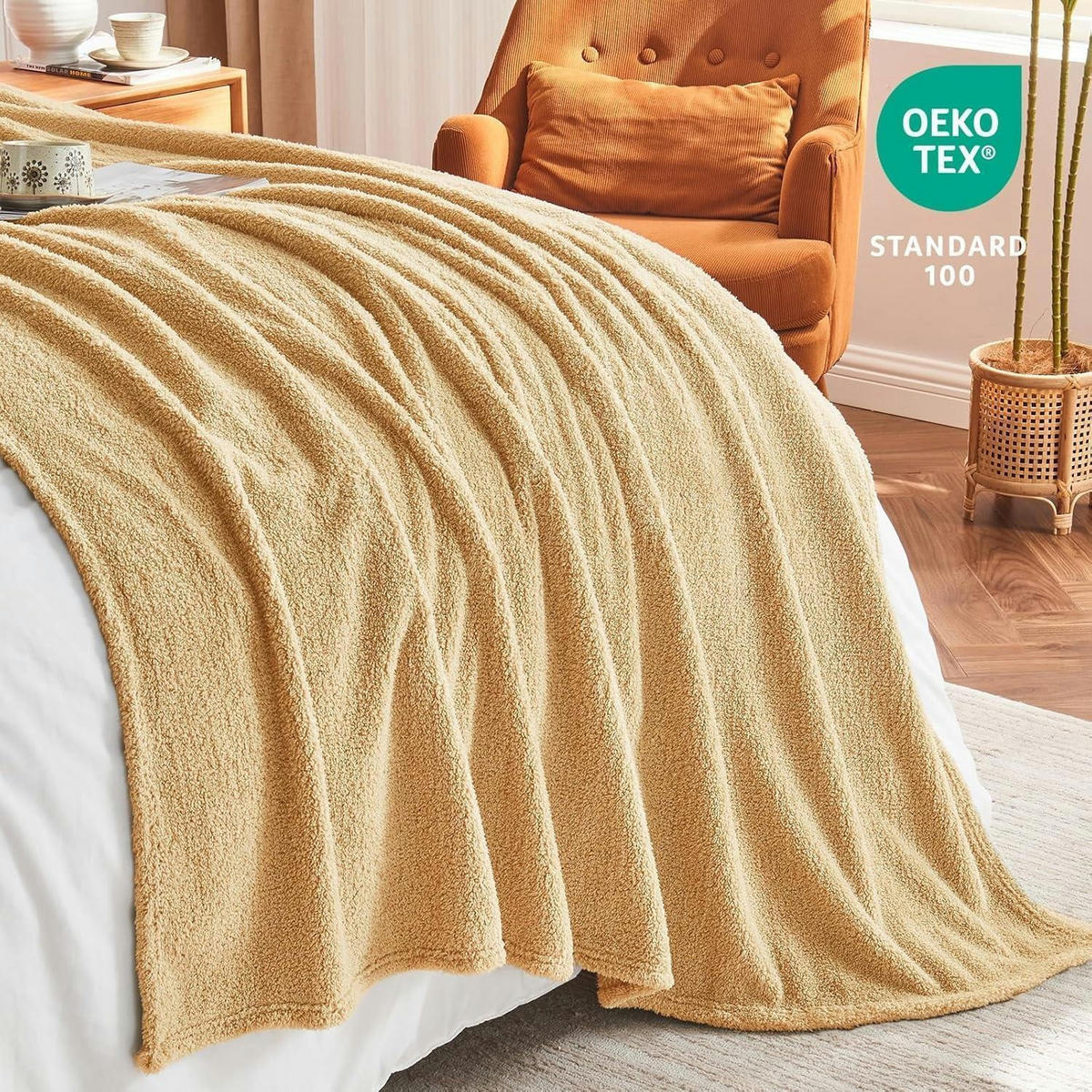 KUSCHELDECKE Sherpa 200 x 230 cm Beige - Beige, Textil (200/230cm)