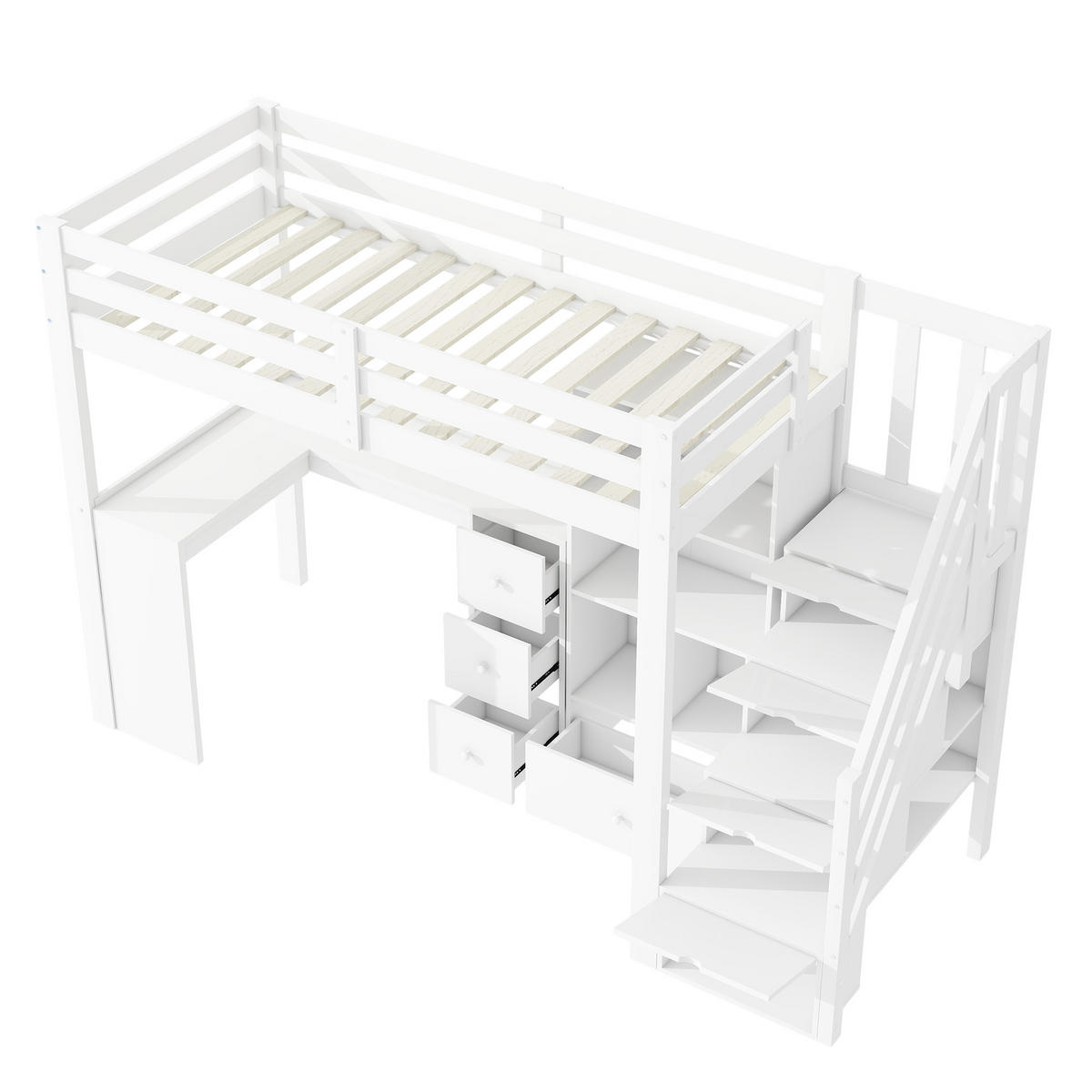 HOCHBETT 90/200 cm Weiß - Weiß, Holz - Raumix