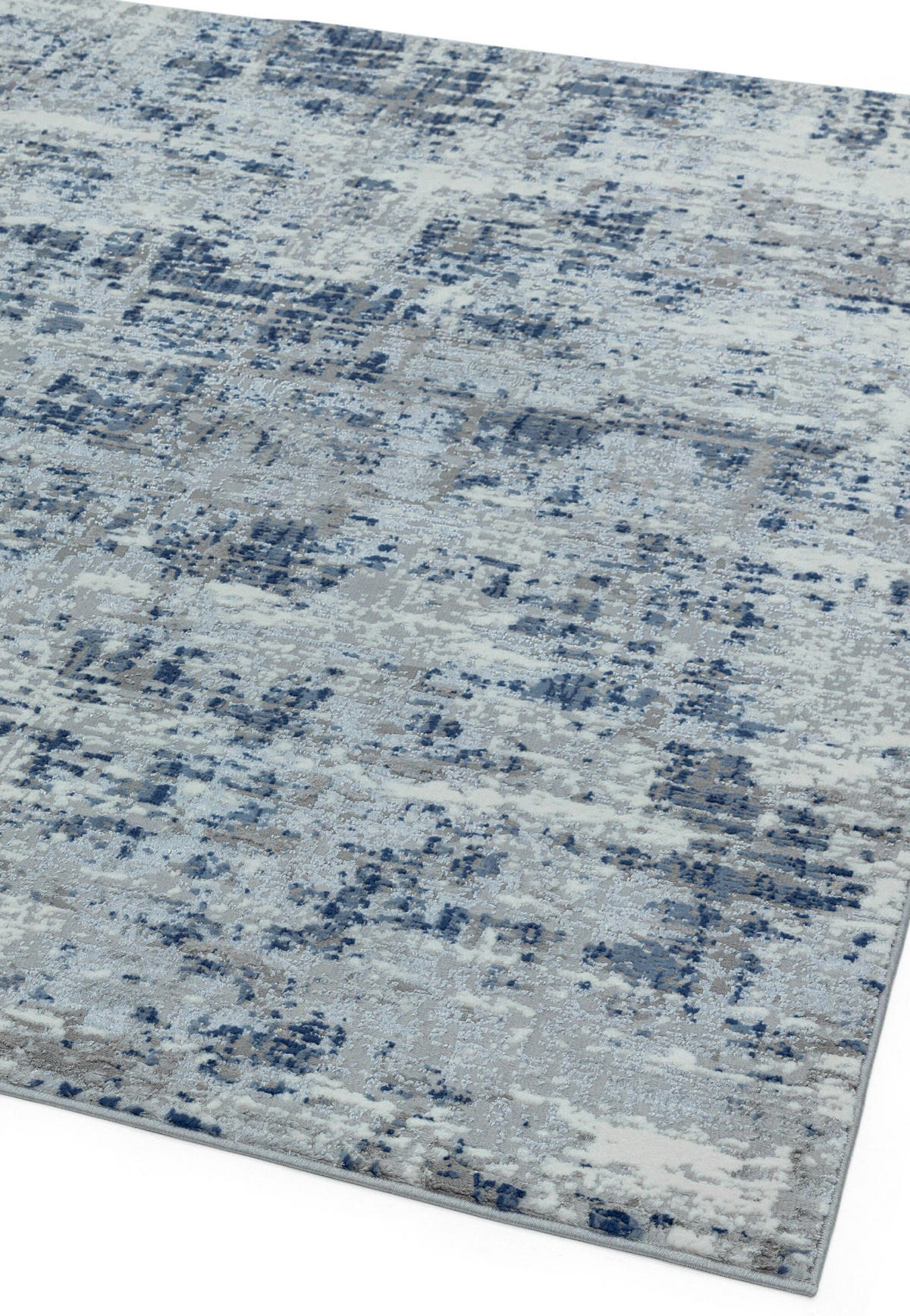 TEPPICH Velours mit Metallic-Glanz abstrakt robust pflegeleicht PARMA-Sorbolo, Dunkelblau 160x230 cm - Dunkelblau, Textil (160/230cm) - KADIMA DESIGN