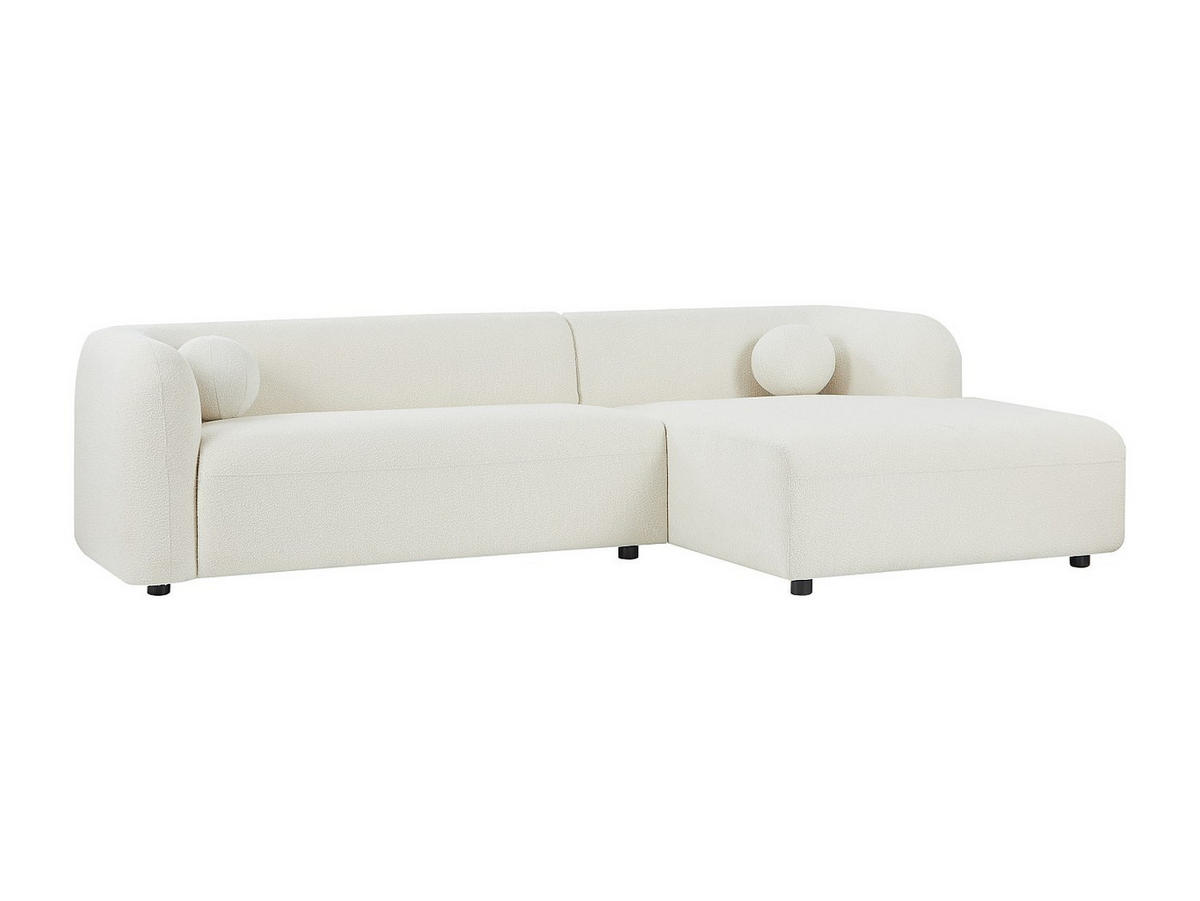SOFA - 5 Personen - stoff - elfenbeinfarben Ovotas - Weiß, Holz/Textil (270/70/160cm) - Vente-Unique
