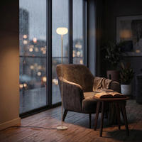 LED-DESIGN-STEHLEUCHTE stufenlos dimmbar Trittschalter 3000K 140cm hoch Metall Wolke Beige - Beige, Metall (15/15/140cm) - Elblight.de