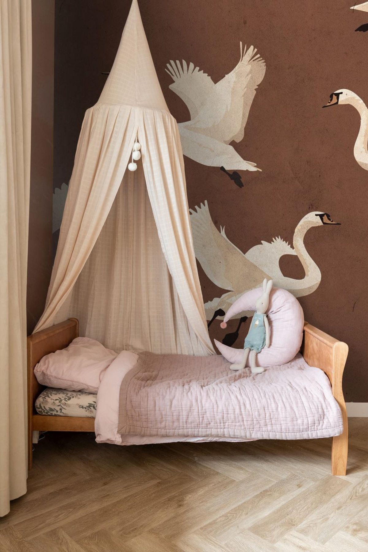FOTOTAPETE Schwäne 3 x 2.79 m - Terracotta, Papier (300/279cm) - ESTAhome