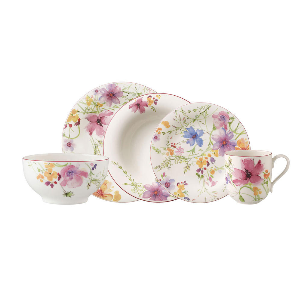 STARTER-SET Mariefleur Basic bunt 10er Set - Multicolor, Keramik (28/32/38cm) - Villeroy & Boch