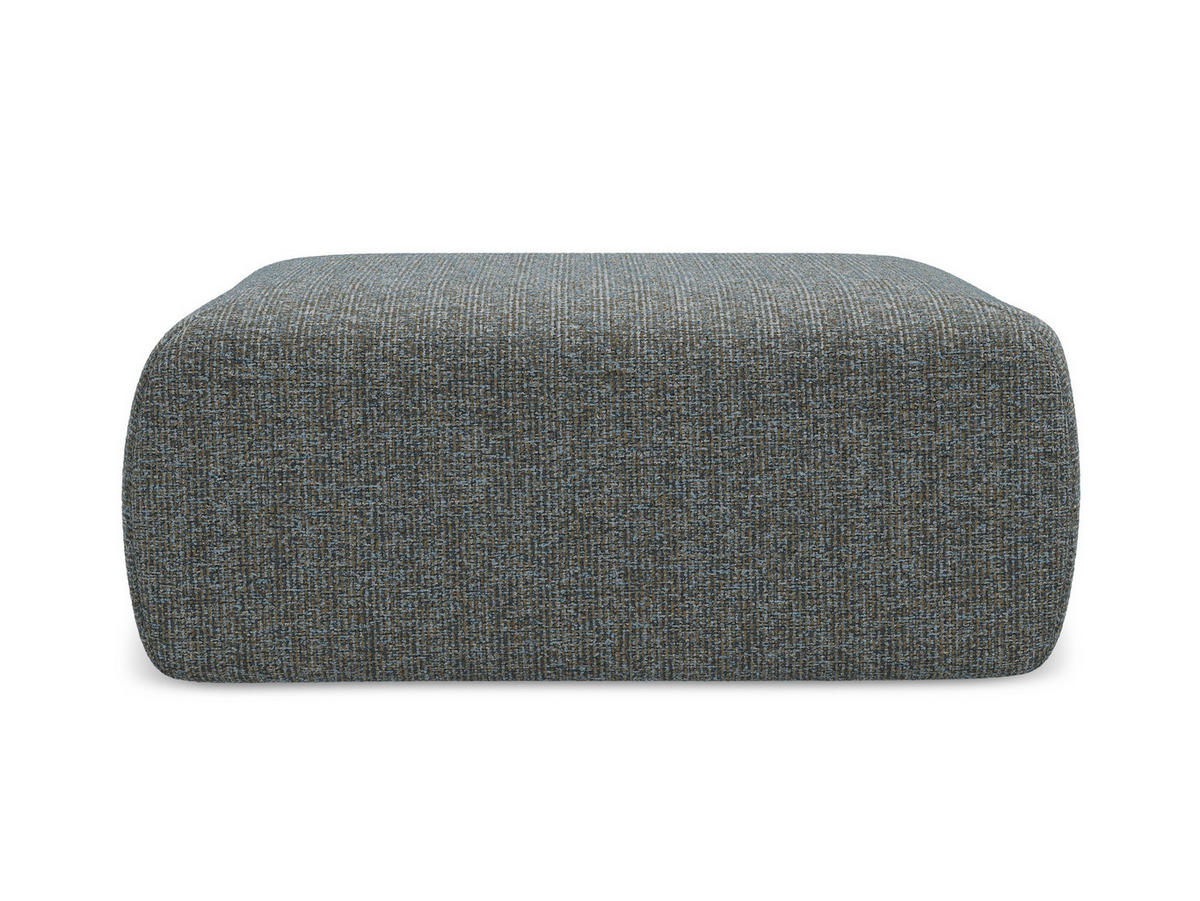 POUF Strukturstoff Stoff Grau - Dunkelgrau/Schwarz, Kunststoff/Textil (102/40/62cm) - Makamii