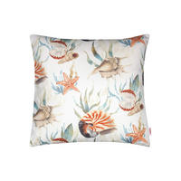 KISSENHÜLLE Meeresjuwel ivory 40/40 cm - Multicolor/Weiß, Naturmaterialien (40/40cm) - beties Heimtextil