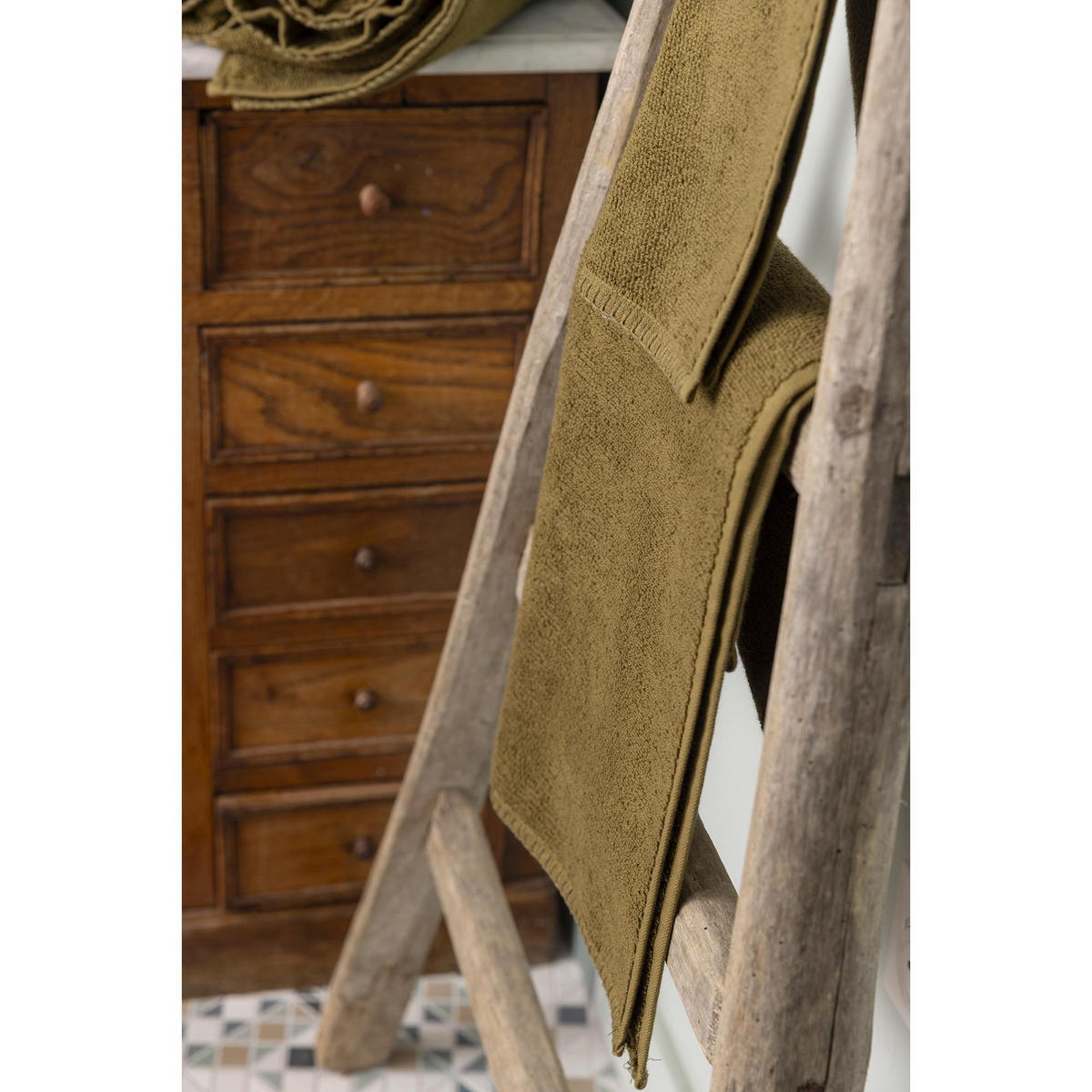 GÄSTETUCH Bora zeder 30 x 50 cm - Grün, Textil (30/50cm) - Vivaraise