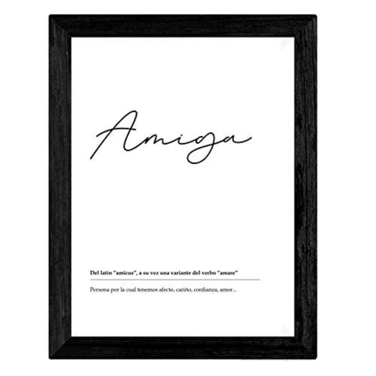 POSTER Set mit 4 schwarzweiß Definitionen von Schwester A4 Rahmenlos - Klar, Papier (29.7/3cm) - Nacnic