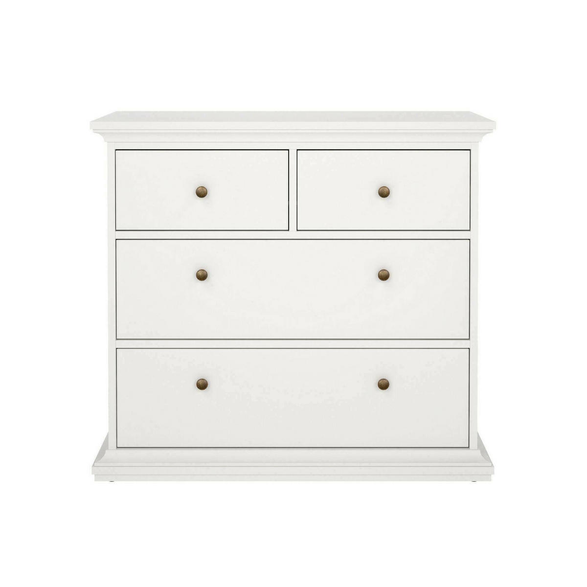 KOMMODE Weiß 48.5/96.2/86.9 cm - Weiß, Holzwerkstoff (96/87/49cm) - DMORA