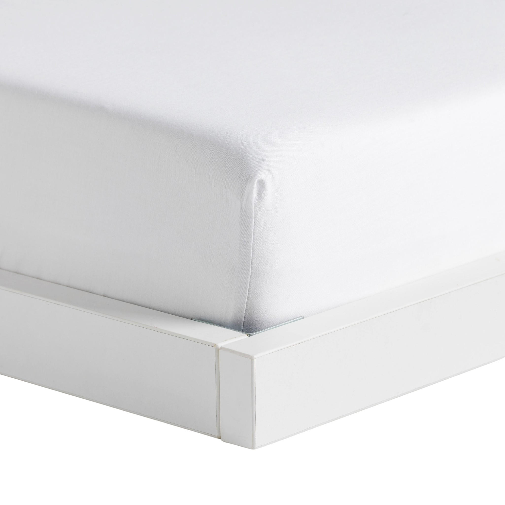 SPANNBETTTUCH Satinette - Weiß, Textil (160/200cm) - home&you