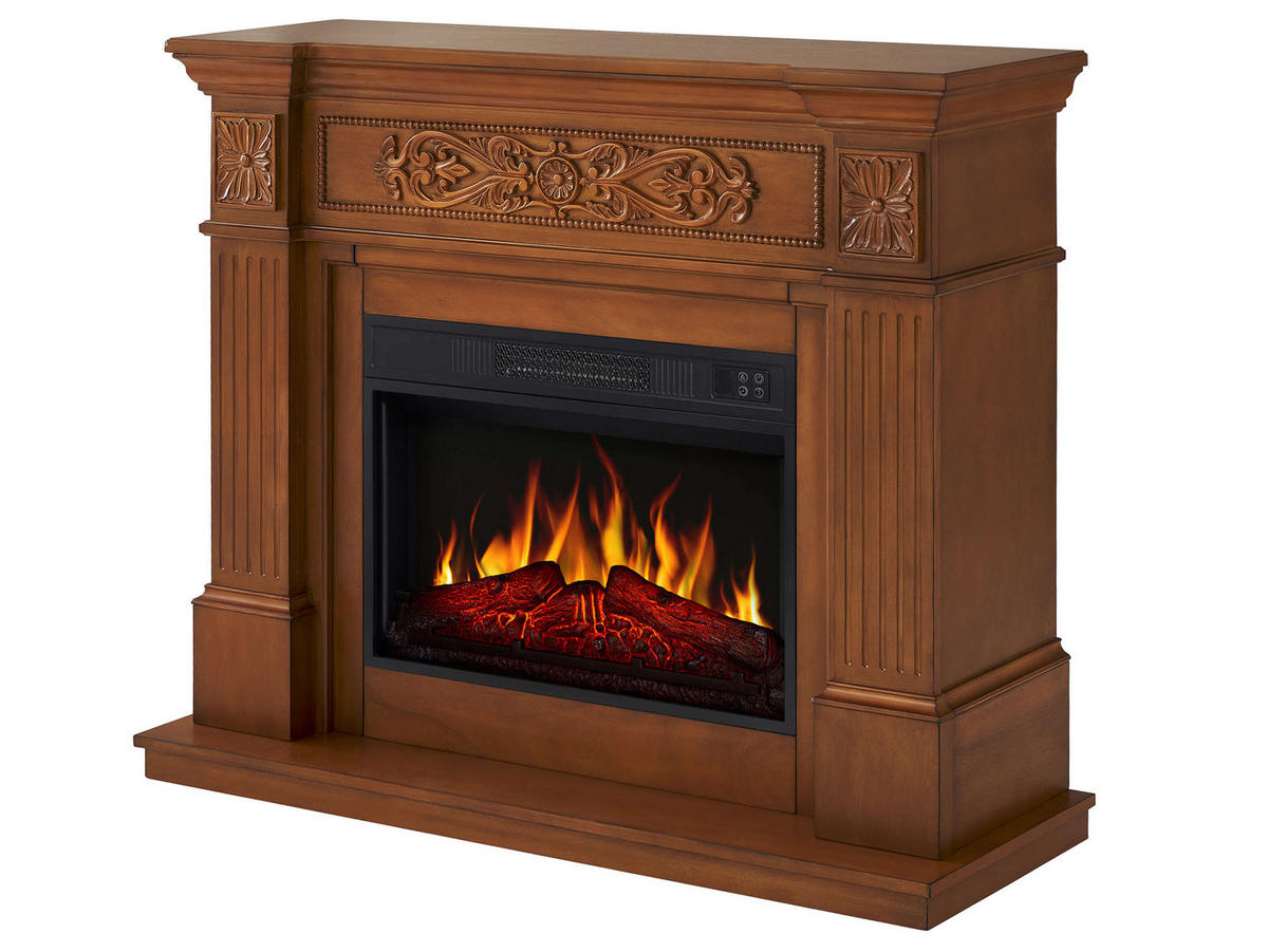 ELEKTROKAMIN Toscana AF23S Eiche – Breite 107 cm, 3D-Flammeneffekt, LED-Beleuchtung, Heizfunktion - Braun, Glas/Holzwerkstoff (106.6/92.5/37cm) - ArtiFlame