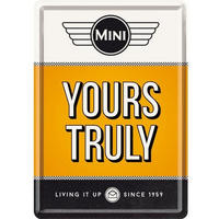 MINIBLECHSCHILD 10/14 cm Mini Yours Truly Orange - Multicolor, Metall (10/14/0.1cm) - Nostalgic-Art