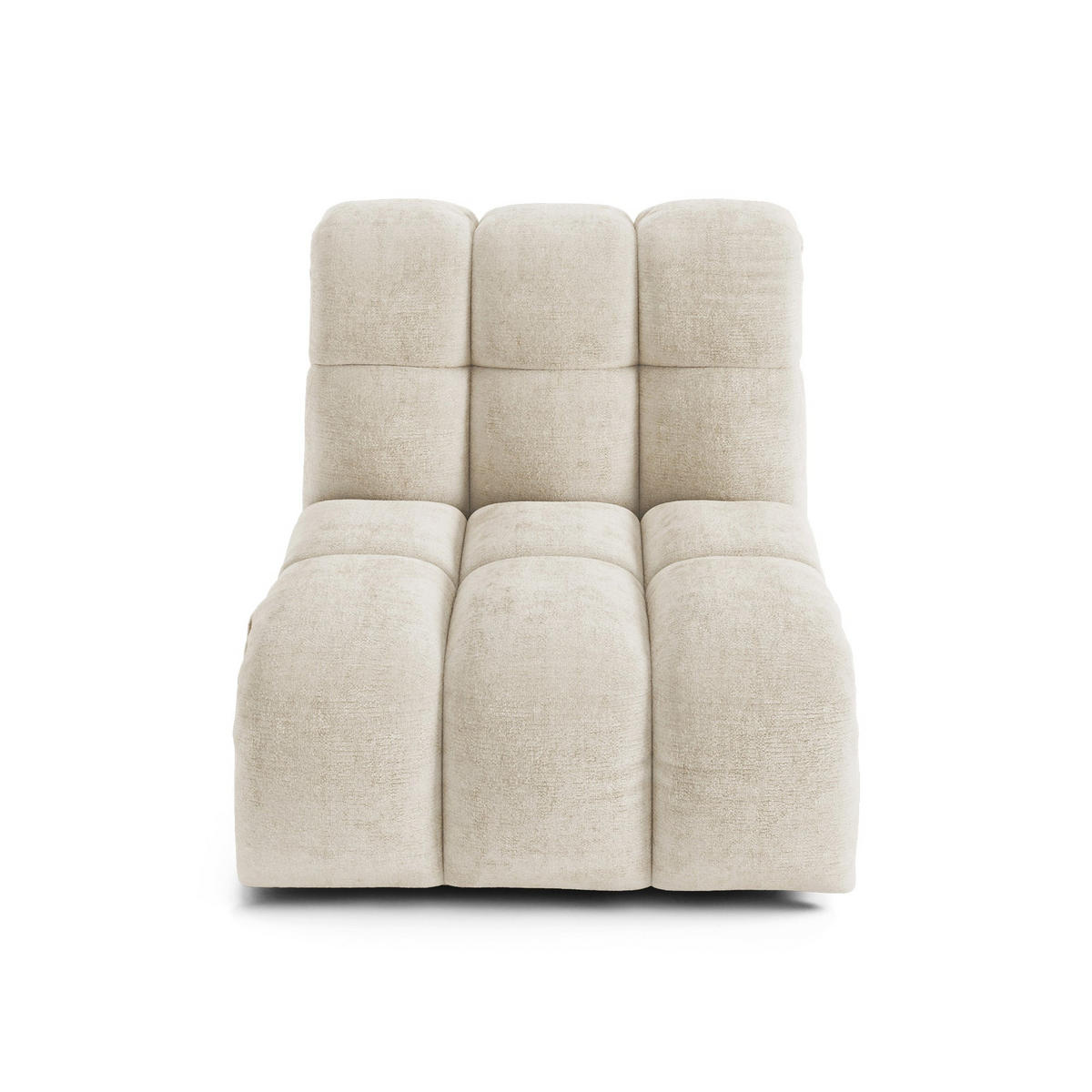 MODULARER Drehsessel SEVEN Geprägter Samt Beige 81cm - Beige, Textil (81/77/98cm) - Premium Interiors