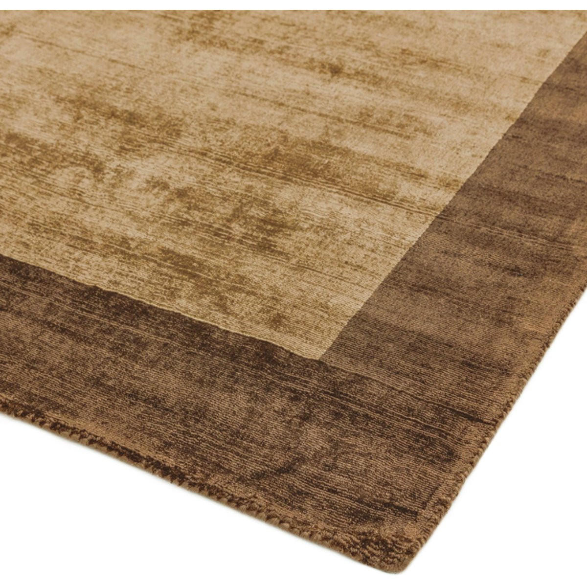 TEPPICH Einfarbiger handgefertigter mit Kanten LAME Braun 150 x 150 cm - Braun, Textil (150/150cm) - Novatrend