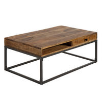 COUCHTISCH IRON CRAFT Mango rechteckig Natur 100cm - Braun, Holz/Metall (60/100/40cm) - riess-ambiente