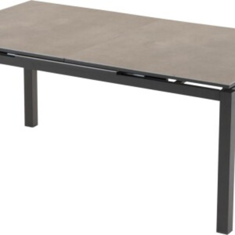 GARTENTISCH Lagos - Grau - 180/240/100/74 cm - Grau, Metall (180/100/74cm) - Lesli Living