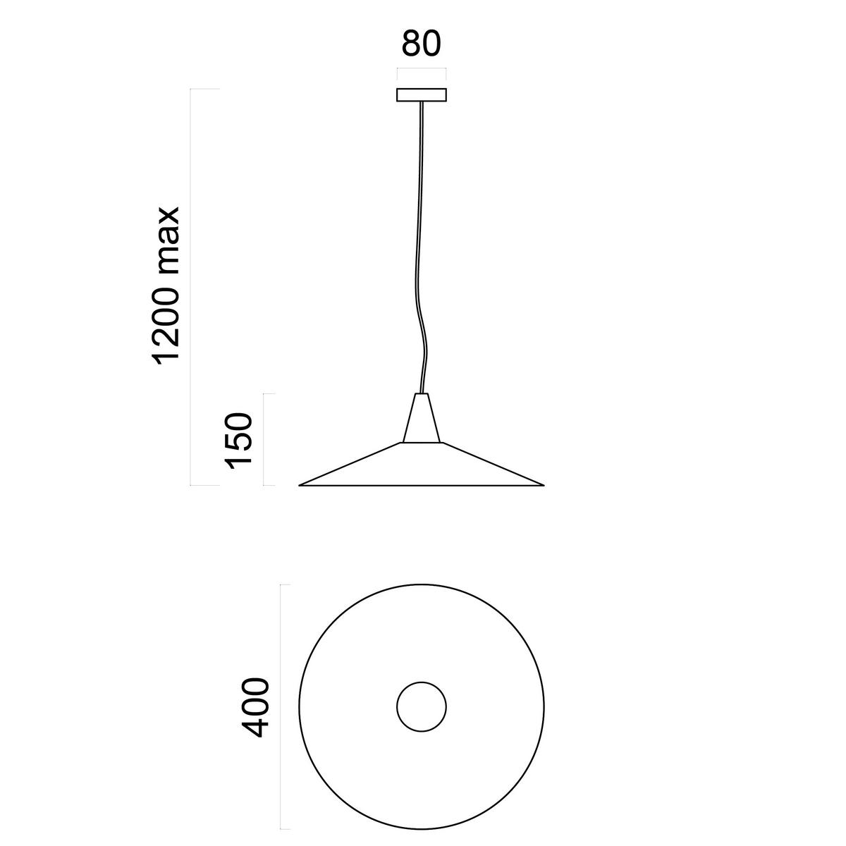 HÄNGELEUCHTE Funnel - Grün, Metall (40/40/15cm) - Lumicom