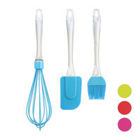 BACKPINSEL Set - Multicolor, Kunststoff (6.5/29.5/6.5cm) - Relaxdays