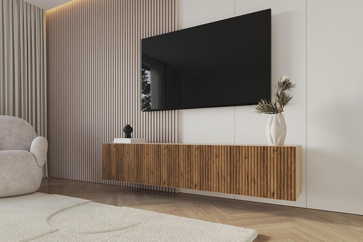 LOWBOARD NOA-2-W 2x100x40x41 cm - Artisan / Katania - Eiche Wotan, Holzwerkstoff (200/40/41cm) - ALTDECOR