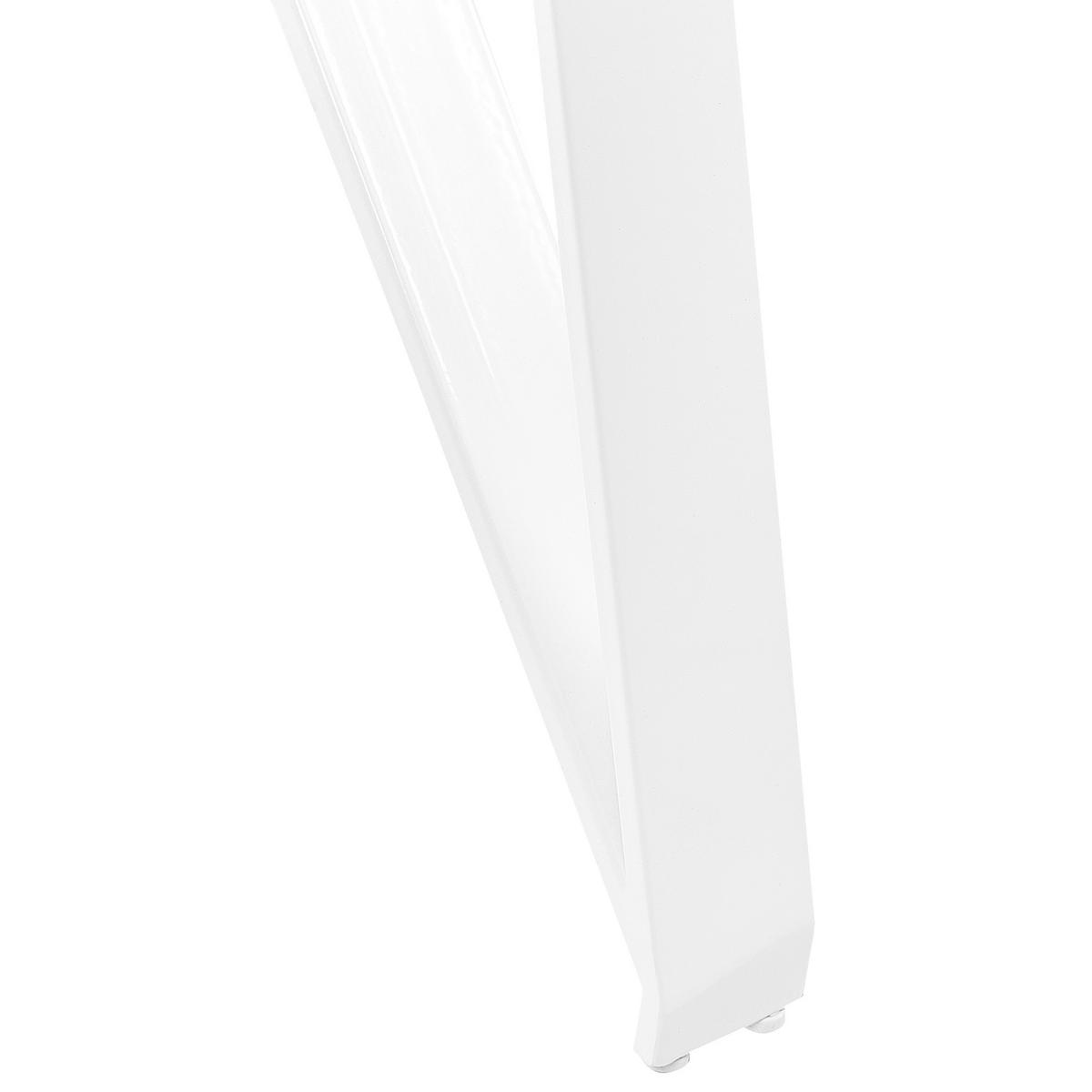 ESSTISCH 160/90/76 cm Weiß grau Rechteckig Grieger - Weiß, Holzwerkstoff (160/90/76cm) - Beliani
