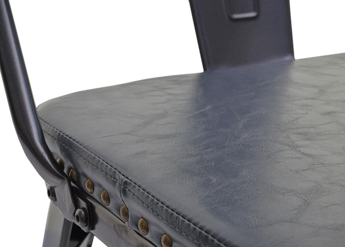 2ER-SITZBANK INDUSTRIEDESIGN Schwarz, Grau - Schwarz/Grau, Textil (114/82/50cm) - MCW