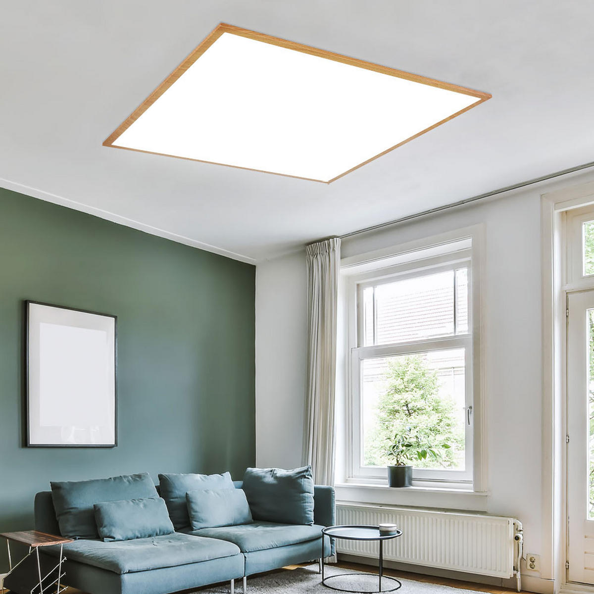 LED DECKENLEUCHTE Doro Weiß Aluminium - Weiß, Metall (59/59/6.5cm) - Globo Lighting