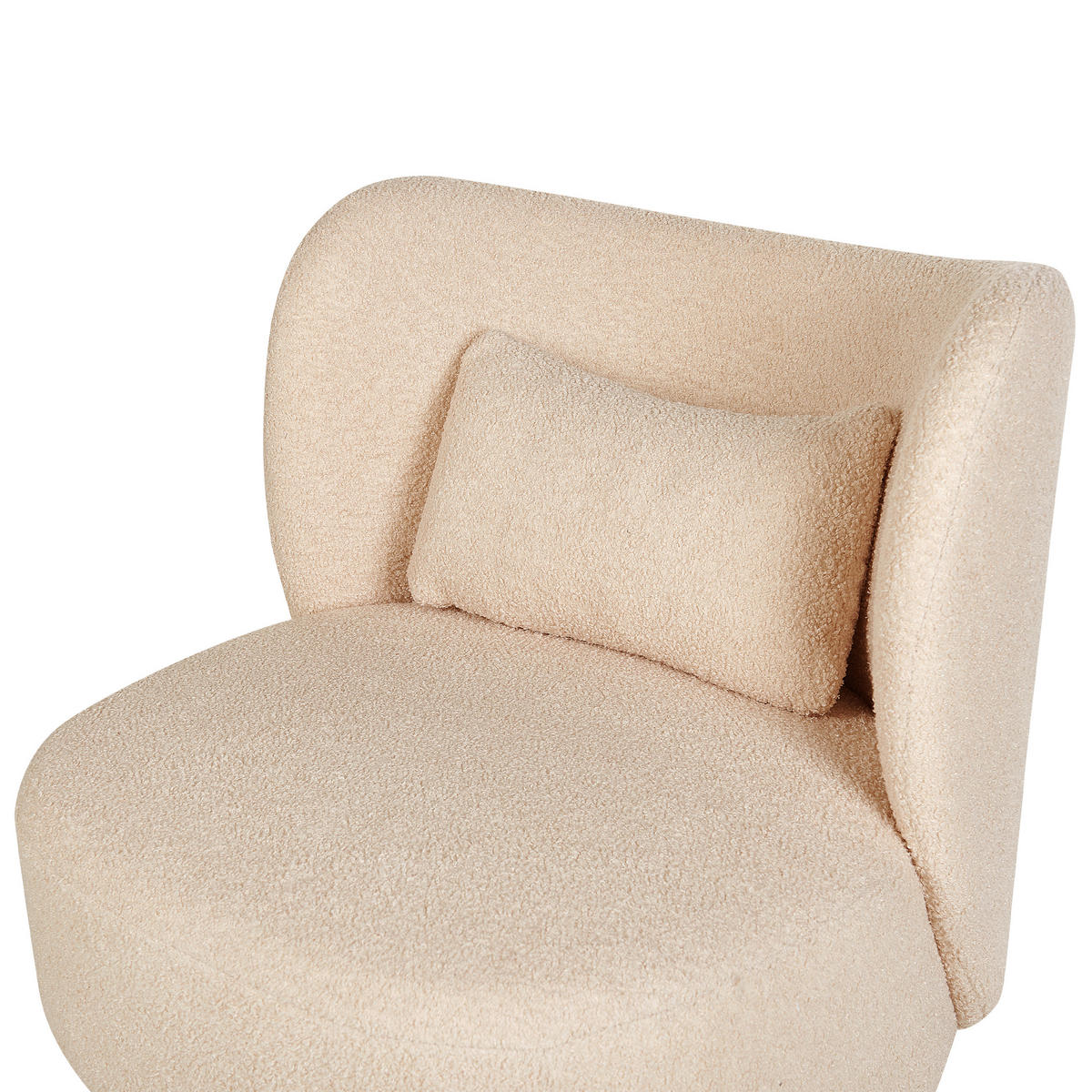 SESSEL BOUCLE Beige Otsby - Beige, Holz/Textil (60/76/55cm) - Beliani