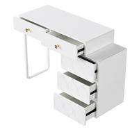 SCHMINKTISCH 90/40/74 cm Weiß - Beige, Holzwerkstoff/Metall (90/40/64cm) - Urban Meuble