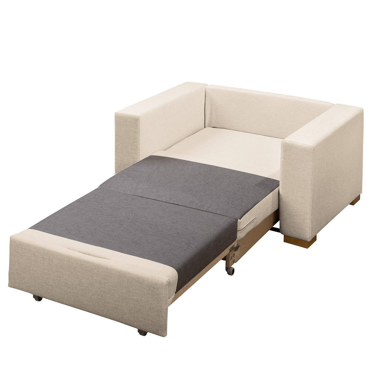 SCHLAFSESSEL - Kaschmir/Silberfarben, Textil (110/90/90cm) - home24