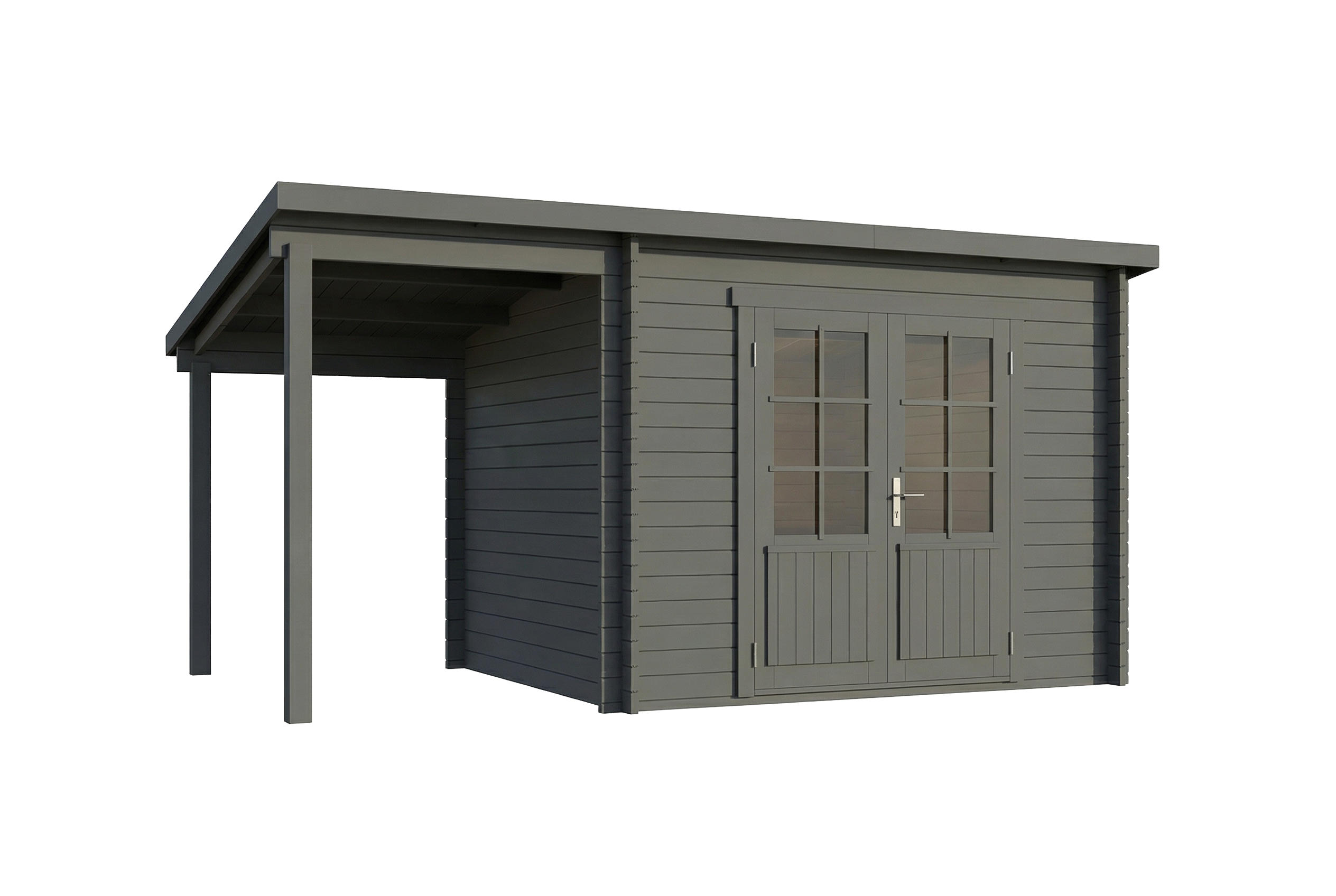 Alpholz Gartenhaus Grau 450x230x269 cm