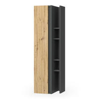 BADSCHRANK Edelin Anthrazit/Artisan 35 x 120 cm mit 4 Ablagefächern - Anthrazit/Eiche Artisan, Holzwerkstoff (35/120/32cm) - Vicco