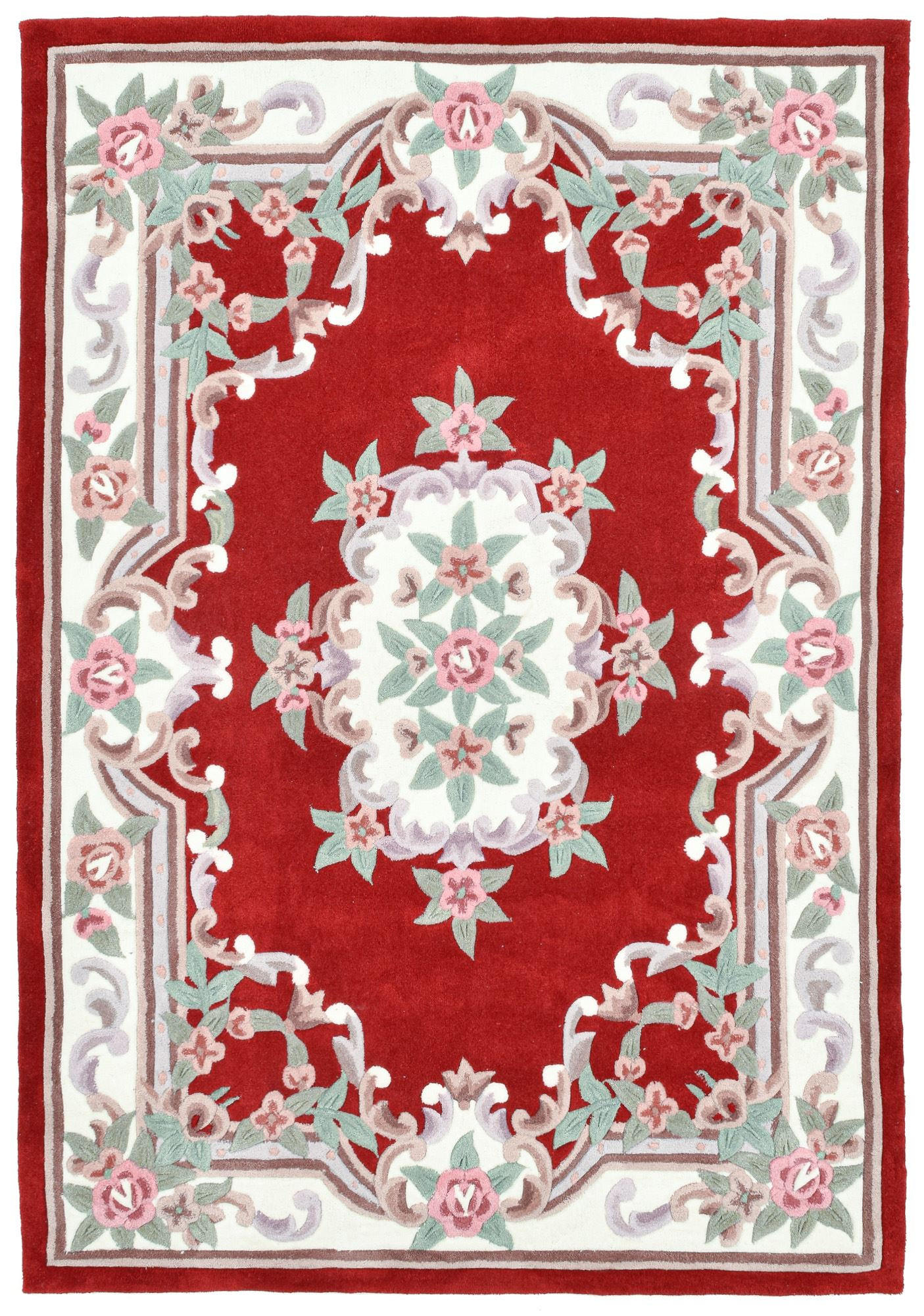 Theko Handtuftteppich Rot 70x140 cm