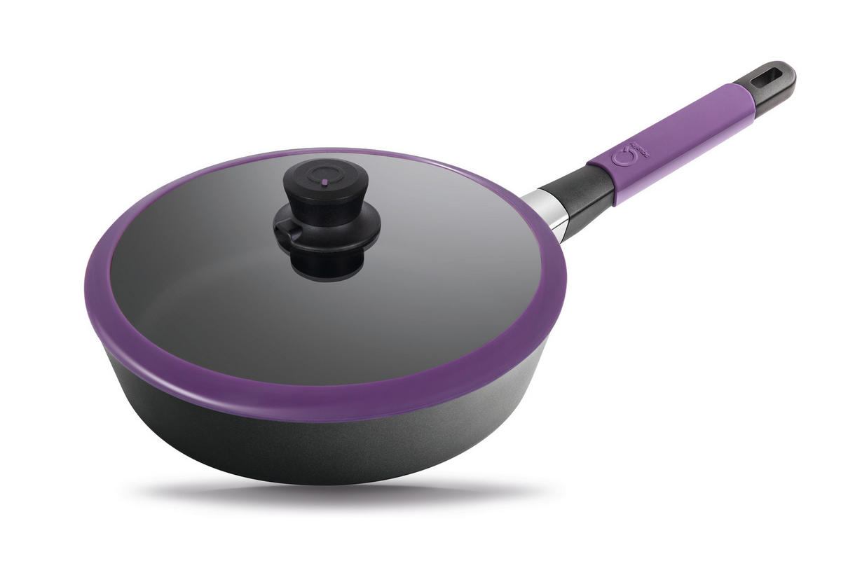 HOCHRANDPFANNE INDUKTION ⌀28cm - AUBERGINE - Aubergine, Kunststoff/Metall (28cm) - Gastrolux
