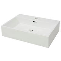 WASCHBECKEN Kutzer 60.5/42.5/14.5 cm - Weiß, Keramik (60.5/14.5/42.5cm) - Nettlife