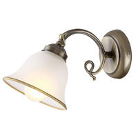 LED WANDLEUCHTE Odin Messing satiniert - Messingfarben, Glas (16/18/30cm) - Globo Lighting