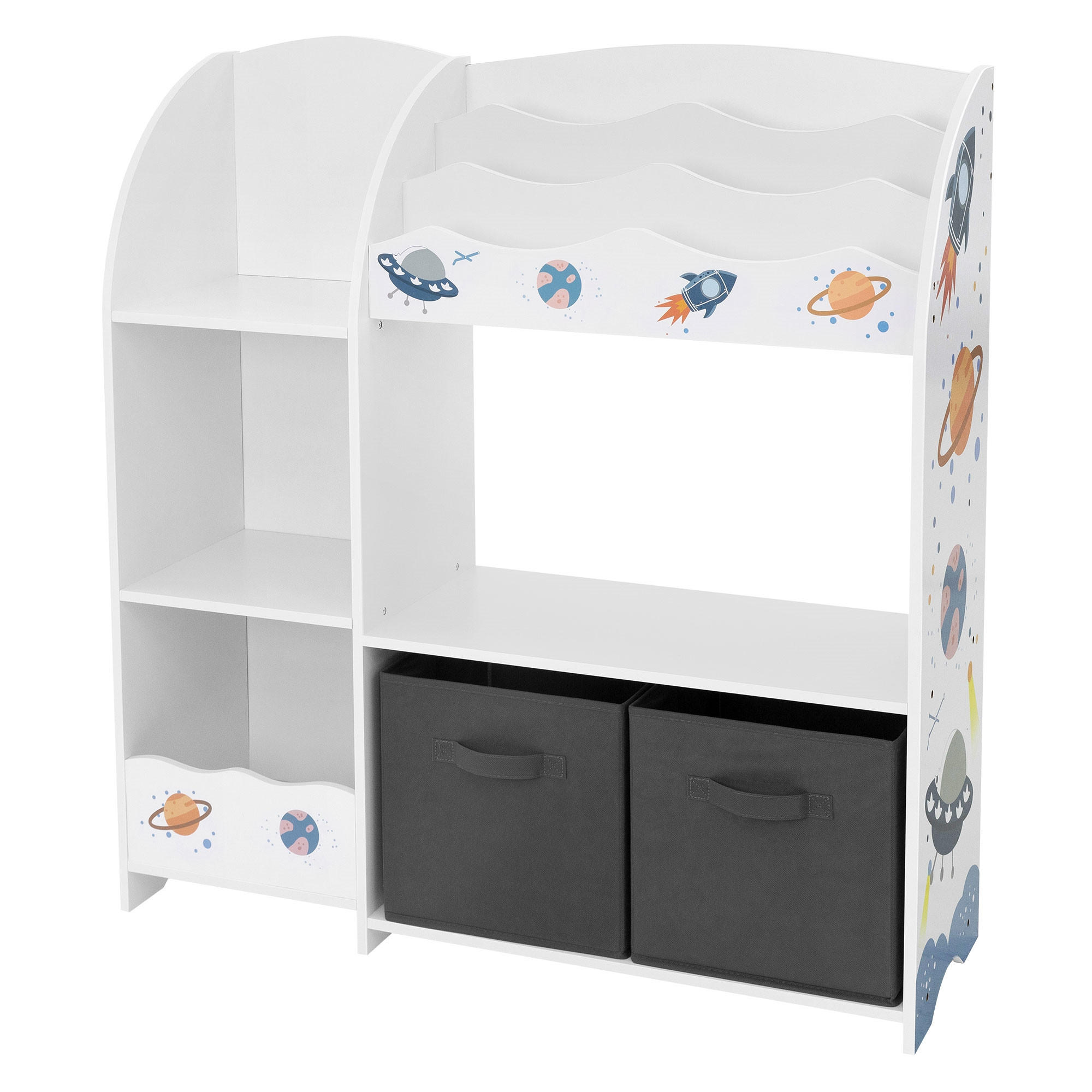 KINDERREGAL - Weiß, Holzwerkstoff (93/98/30cm) - Joyz
