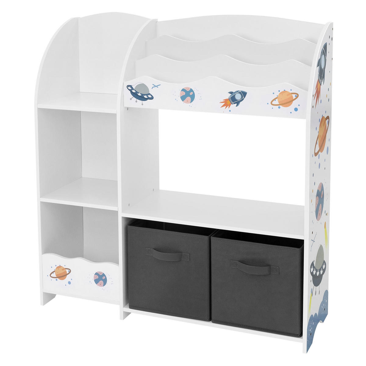 KINDERREGAL - Weiß, Holzwerkstoff (93/98/30cm) - Joyz