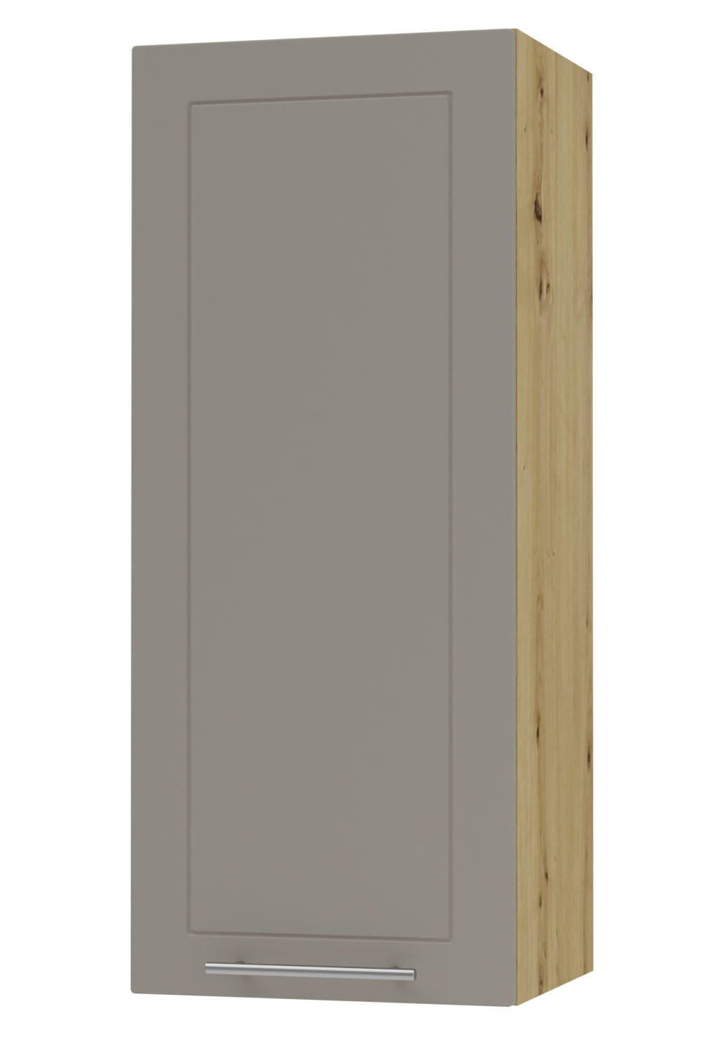 KÜCHENHÄNGESCHRANK Kvantum W4/40 Beige Matt / Schwarz Matt 40 / 32,5 / 96cm - Beige/Schwarz, Holz/Holzwerkstoff (40/96/32.5cm) - Feldmann-Wohnen