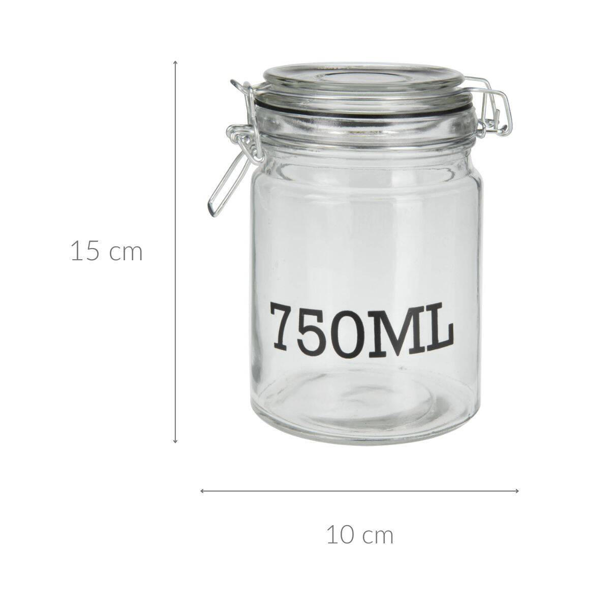 GLASBEHÄLTER mit Deckel 750 ml - Transparent, Glas (10/15/10cm)