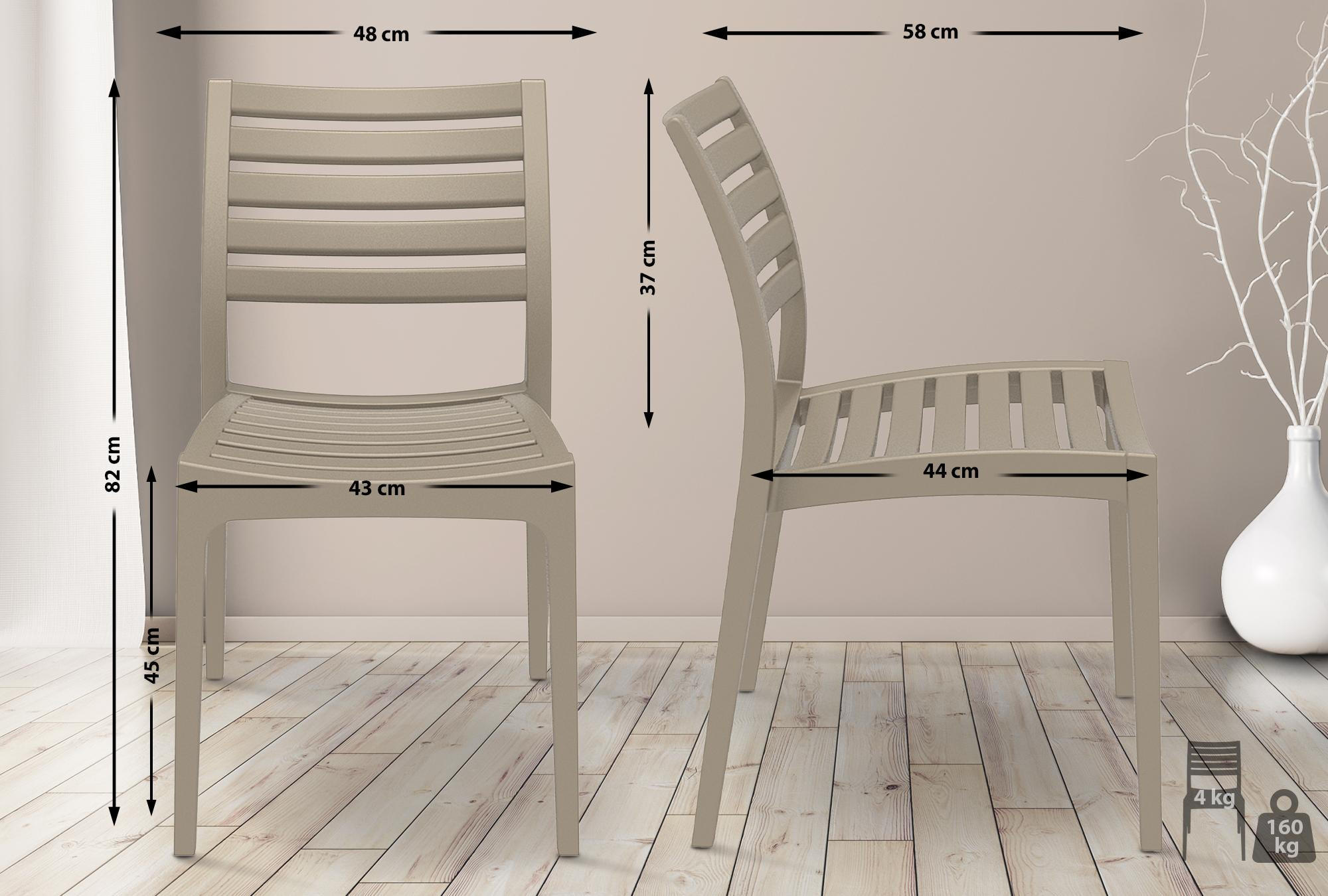 STUHL Argon Schlamm - Naturfarben, Kunststoff (48/82/58cm) - TPFGarden
