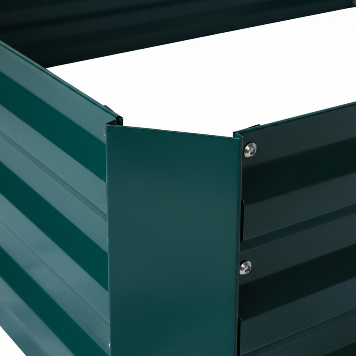 HOCHBEET - Grün, Metall (57/60/57cm) - Relaxdays