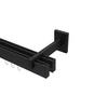 INNENLAUF-GARDINENSTANGEN-SET Smartline Paxo 240 cm (geteilt in 2 x 120 cm), 2-läufig, 14x35 mm Schwarz - Schwarz, Metall (240cm) - INTERDECO