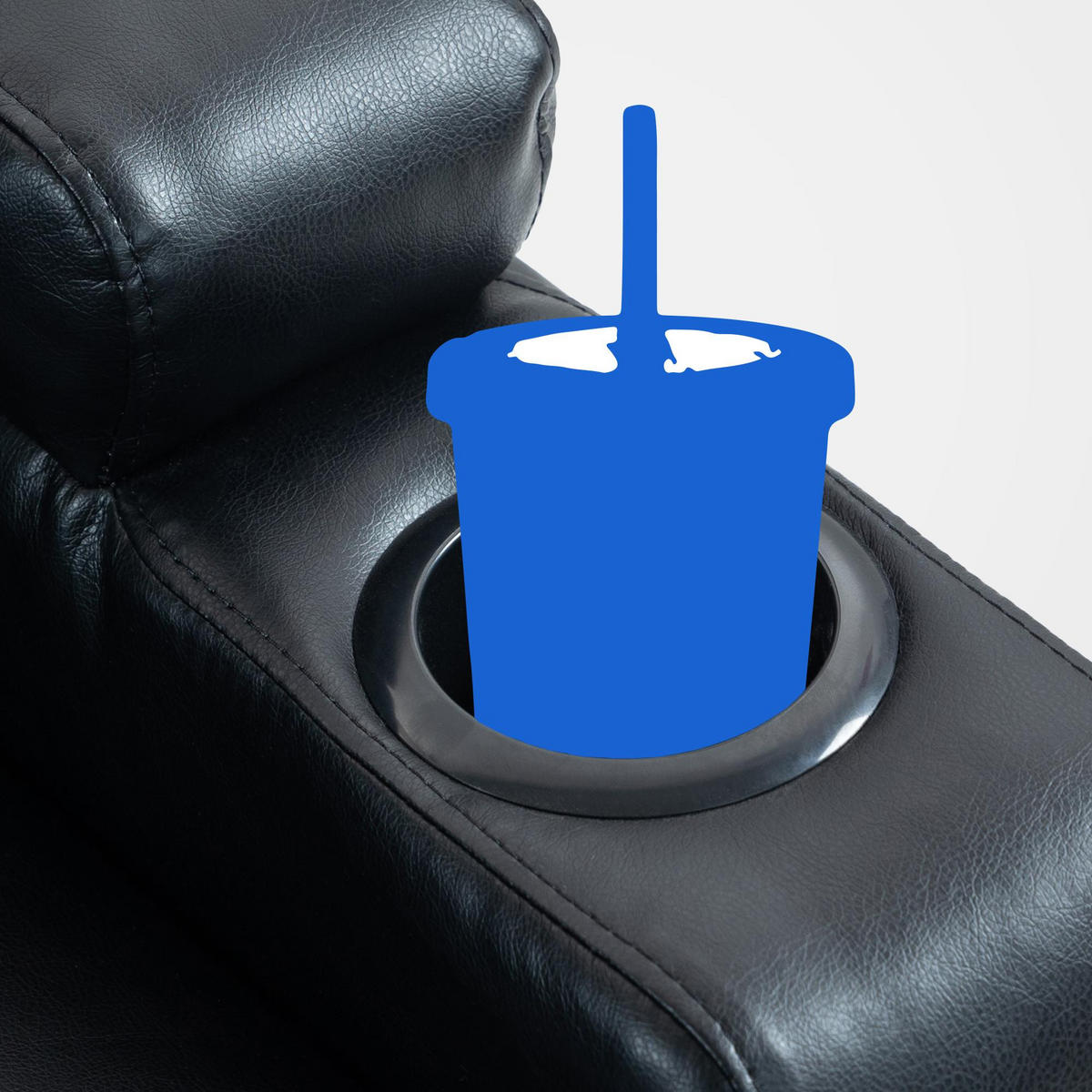 SESSEL Lederlook schwarz - Schwarz, Leder/Textil (83/105/94cm) - CLP