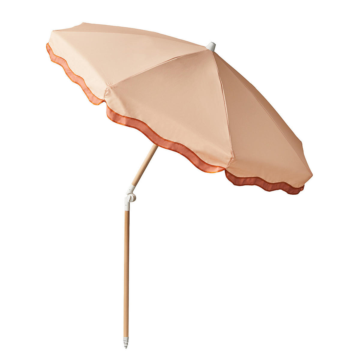 SONNENSCHIRM La Vacanza - Orange, Holz/Textil (180/180cm) - Butlers