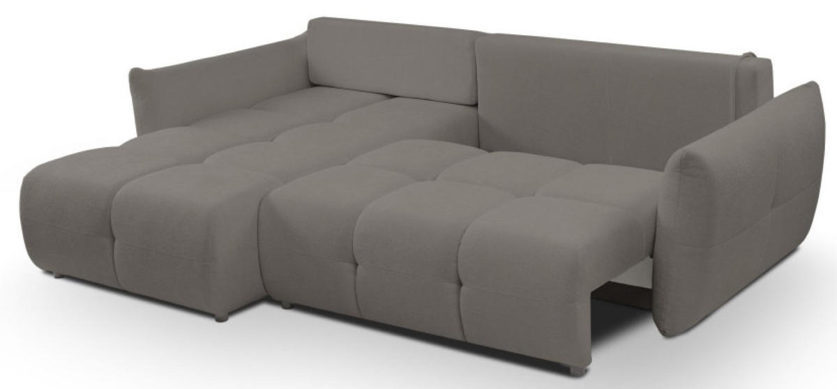 ECKSOFA Grau BOSE Mit Schlaffunktion Links - Grau, Textil (257/177cm) - Sepro Meble