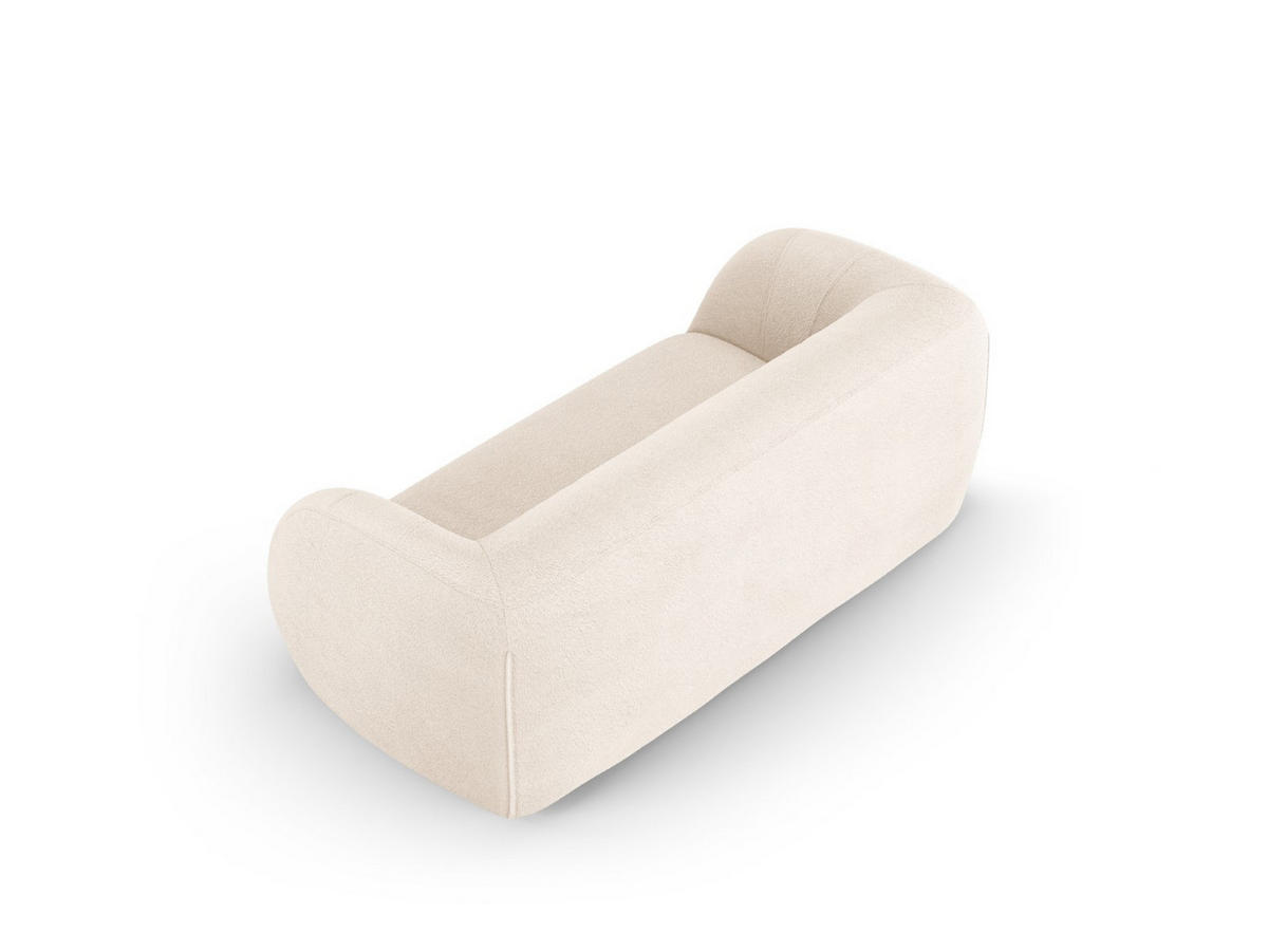 SOFA Essen aus Boucle beige 2 Sitzplätze - Beige, Textil (95/86/210cm) - Cosmopolitan Design