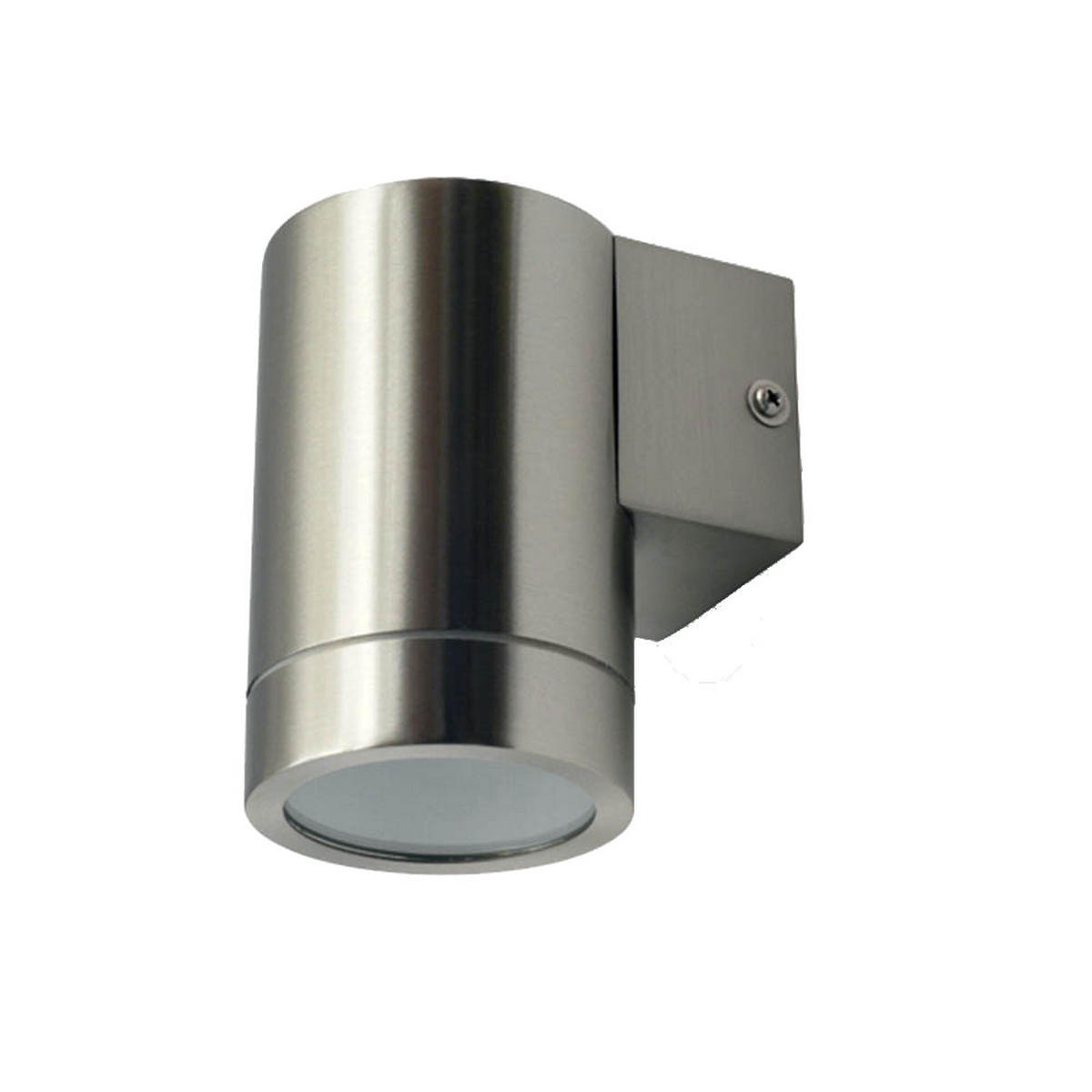 LED AUSSEN-WANDLEUCHTE Edelstahl Silber - Silberfarben, Glas/Metall (7.6/11.8/10.5cm)
