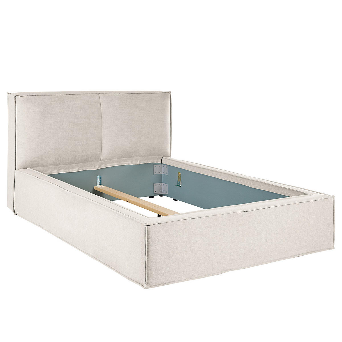 POLSTERBETT - Weiß, Textil (180/200cm) - home24