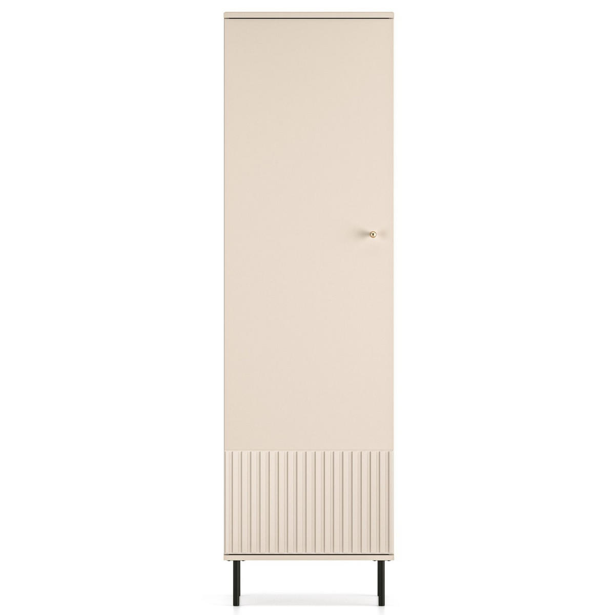 GARDEROBENSCHRABK Caletto Beige 55 cm - Beige/Goldfarben, Holzwerkstoff/Metall (55/190/34cm) - Selsey