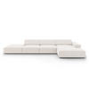 ECKSOFA rechts Jodie aus strukturiertem Stoff leichtes beige 5 Sitzplätze - Beige, Textil (166/341cm) - Micadoni