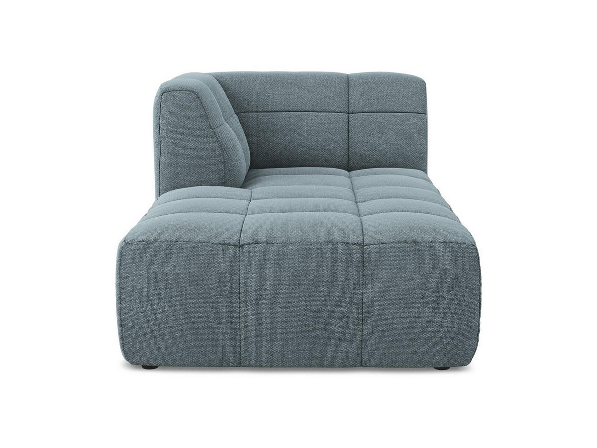 SOFAELEMENT Links Bouclé Stoff Blau - Blaugrau/Schwarz, Holzwerkstoff/Kunststoff (101/77/175cm) - Makamii